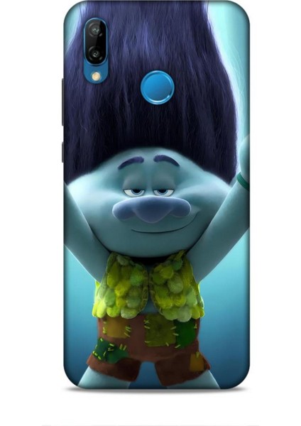 Huawei P20 Lite Kılıf Animasyon 10 Trolls Branch Turkuaz Full Hd Kılıf