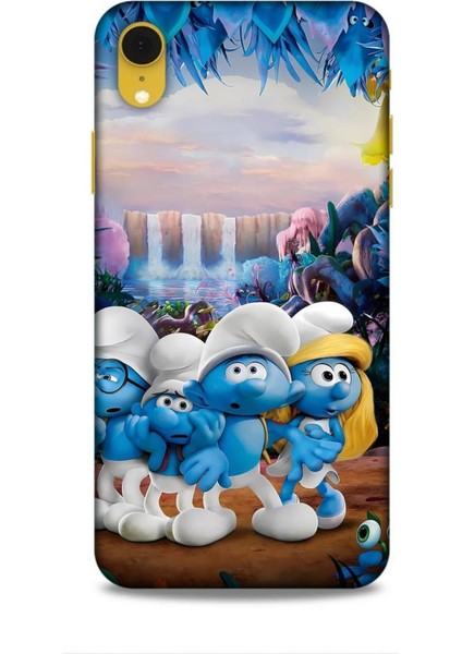 Apple iPhone Xr Kılıf Animasyon 29 Şirinler Leke Tutmaz Kapak