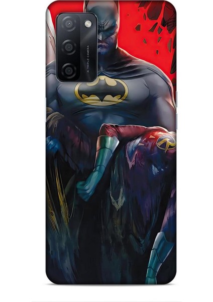 Oppo A5S Kılıf Animasyon 8 Batman Siyah Baskılı Kılıf