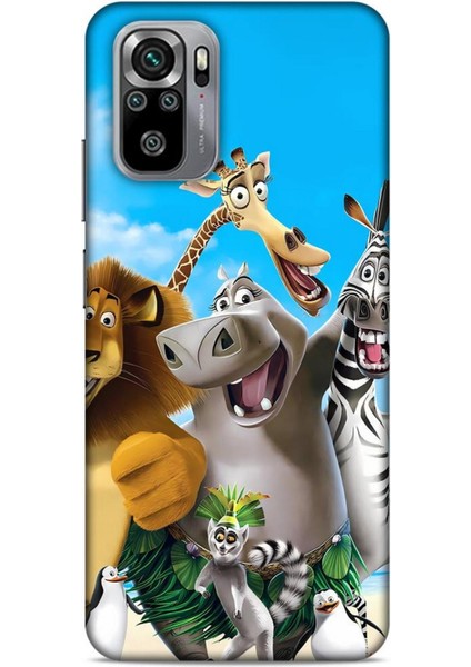 Xiaomi Redmi Note 10S Kılıf Animasyon 26 Madagascar Soft Kapak