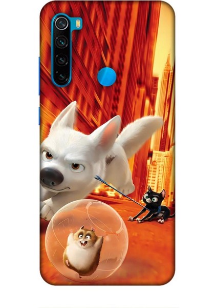 Xiaomi Redmi Note 8 Kılıf Animasyon 28 Bolt Turuncu Iz Bırakmayan Kılıf