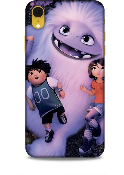 Apple iPhone Xr Kılıf Animasyon 1 Yeti Efsanesi Beyaz Telefon Kılıfı