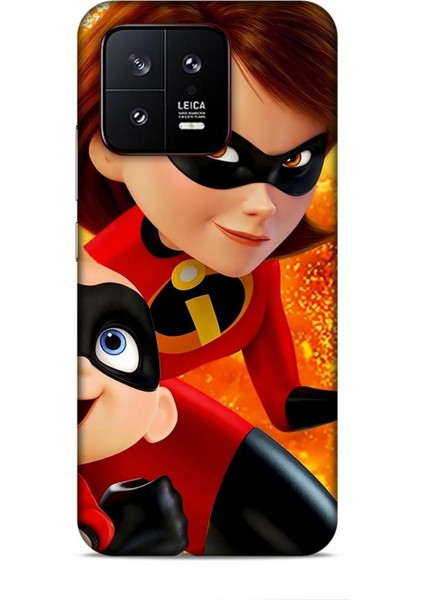 Xiaomi 13 Kılıf Animasyon 7 Inanılmaz Aile Kırmızı Desenli Kılıf