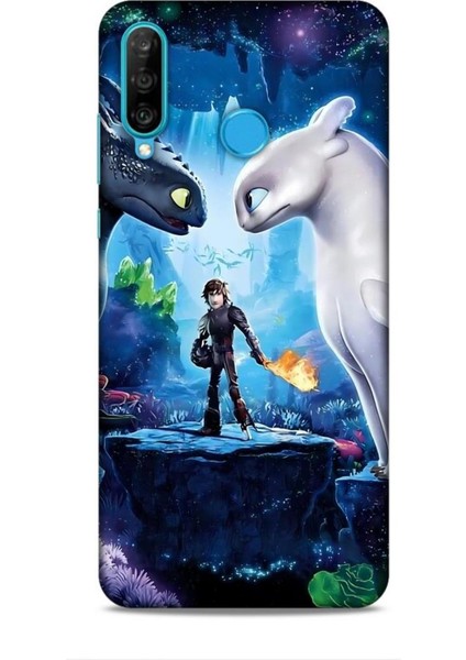 Huawei P30 Kılıf Animasyon 18 Ejderhanı Nasıl Eğitirsin Parlak Kılıf