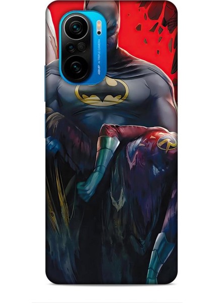 Xiaomi Poco F3 Kılıf Animasyon 8 Batman Siyah Baskılı Kılıf