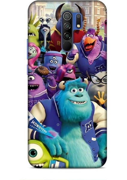 Xiaomi Redmi 9 Kılıf Animasyon 20 Sevimli Canavarlar Renkli Kılıf