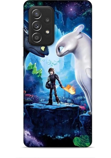Samsung Galaxy A52 Kılıf Animasyon 18 Ejderhanı Nasıl Eğitirsin Parlak Kılıf