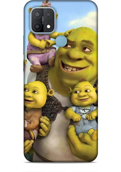 Oppo A15 Kılıf Animasyon 16 Shrek Yeşil Kılıf