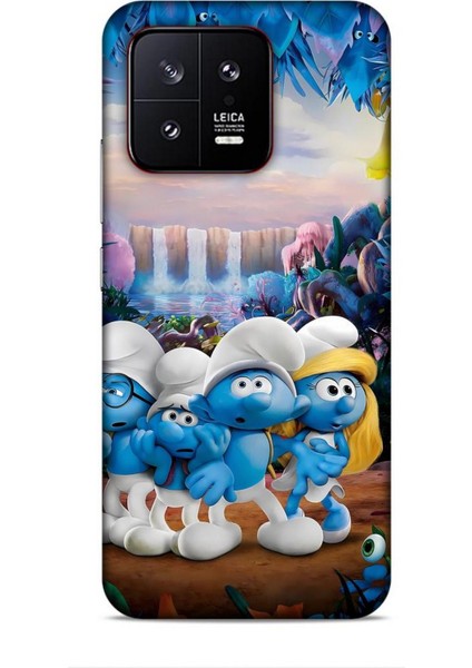 Xiaomi 13 Kılıf Animasyon 29 Şirinler Leke Tutmaz Kapak