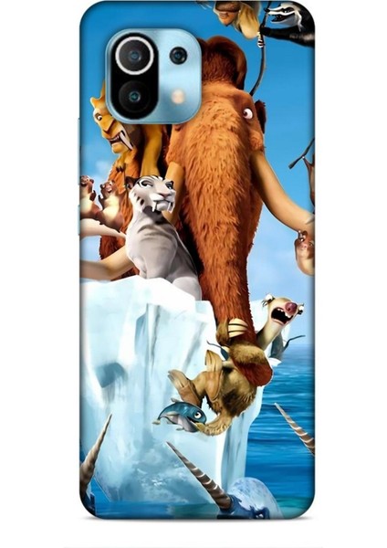 Xiaomi Mi 11 Kılıf Animasyon 15 Buz Devri Kahverengi Kalın Silikon