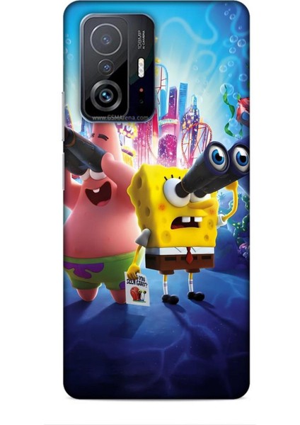 Xiaomi 11T Pro Kılıf Animasyon 2 Sünger Bob Mavi Kapak