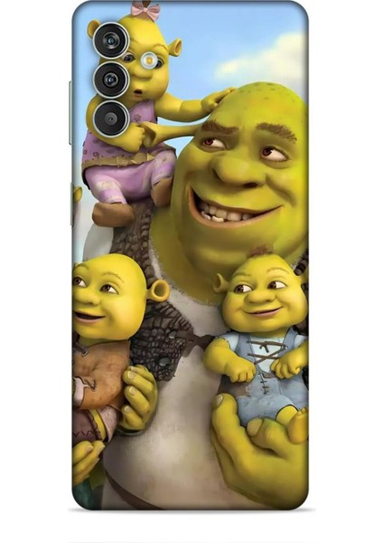 Samsung Galaxy M13 Kılıf Animasyon 16 Shrek Yeşil Kılıf