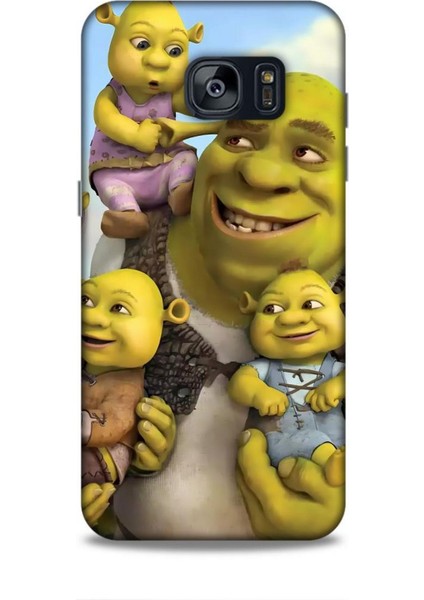 Samsung Galaxy S7 Edge Kılıf Animasyon 16 Shrek Yeşil Kılıf