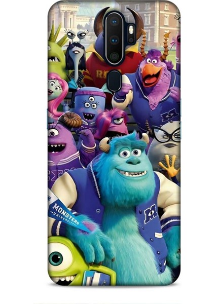 Oppo A9 2020 Kılıf Animasyon 20 Sevimli Canavarlar Renkli Kılıf