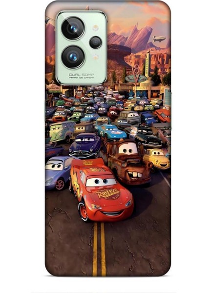 Realme Gt2 Pro Kılıf Animasyon 30 Arabalar Kenarları Şeffaf Kapak