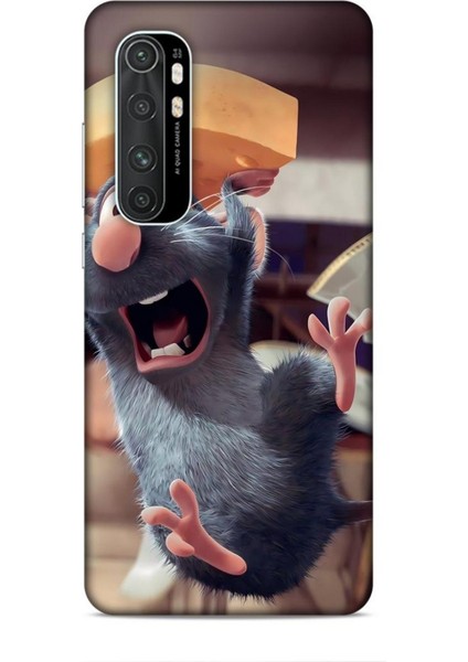 Xiaomi Mi Note 10 Lite Kılıf Animasyon 14 Ratatuy Gri Cover Kılıf
