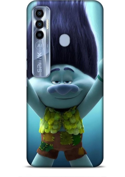Tecno Spark 7 Pro Kılıf Animasyon 10 Trolls Branch Turkuaz Full Hd Kılıf