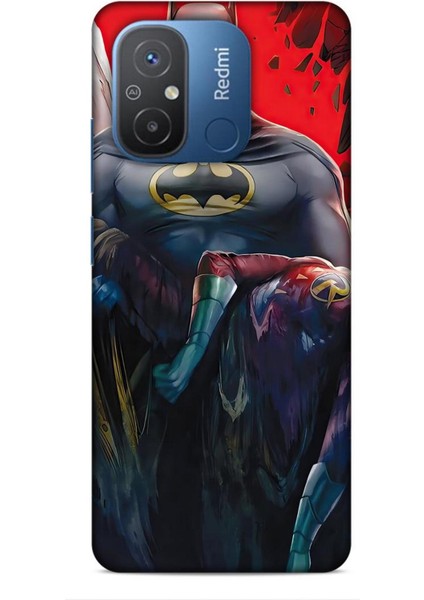 Xiaomi Redmi 12 Kılıf Animasyon 8 Batman Siyah Baskılı Kılıf