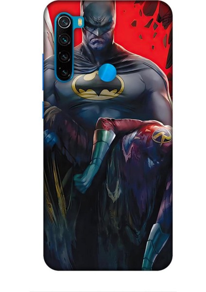 Xiaomi Redmi Note 8 Kılıf Animasyon 8 Batman Siyah Baskılı Kılıf