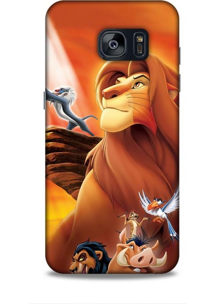 Samsung Galaxy S7 Edge Kılıf Animasyon 23 Aslan Kral Telefon Kabı