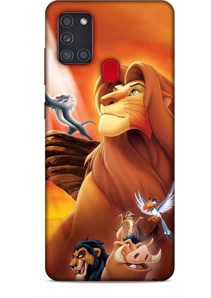 Samsung Galaxy A21S Kılıf Animasyon 23 Aslan Kral Telefon Kabı
