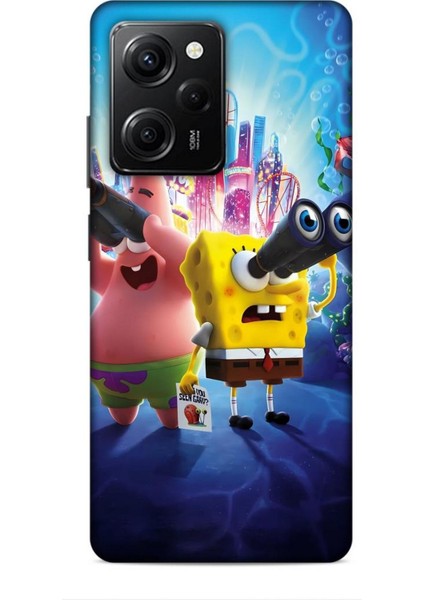 Xiaomi Poco X5 Pro 5g Kılıf Animasyon 2 Sünger Bob Mavi Kapak