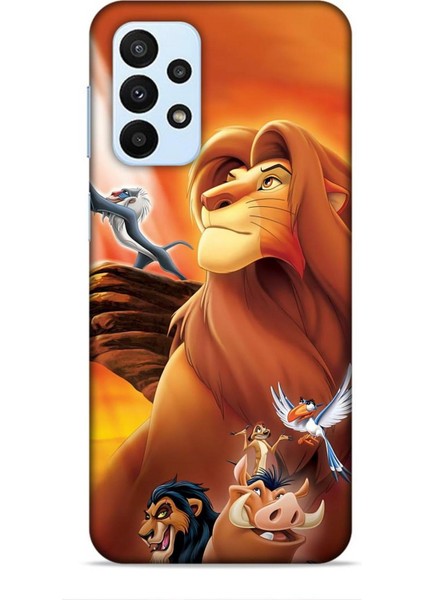 Samsung Galaxy A23 4g Kılıf Animasyon 23 Aslan Kral Telefon Kabı