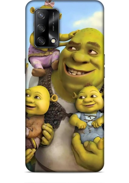 Oppo A74 Kılıf Animasyon 16 Shrek Yeşil Kılıf