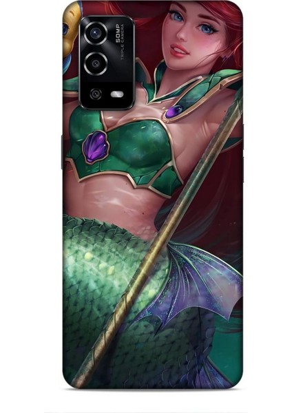 Oppo A55 4g Kılıf Animasyon 5 Küçük Deniz Kızı Yeşil Koruma Kılıfı