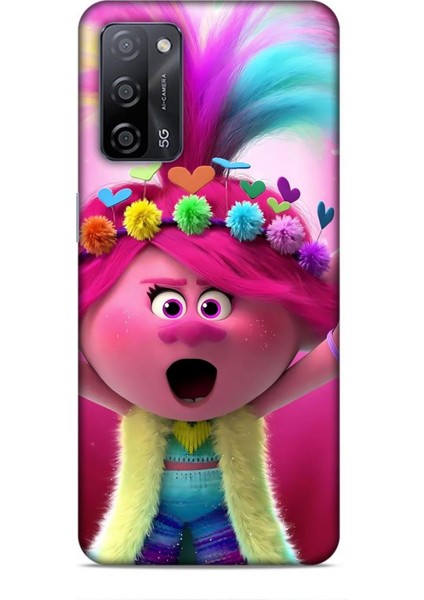Oppo A55 5g Kılıf Animasyon 11 Troller Pembe 4K Baskılı Kılıf