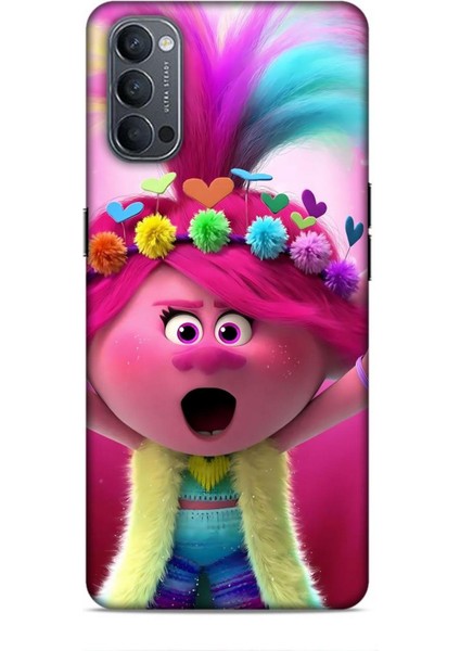 Oppo Reno 4 Kılıf Animasyon 11 Troller Pembe 4K Baskılı Kılıf