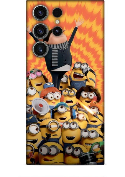 Samsung Galaxy S23 Ultra Kılıf Animasyon 24 Minyonlar Darbe Emici Kılıf