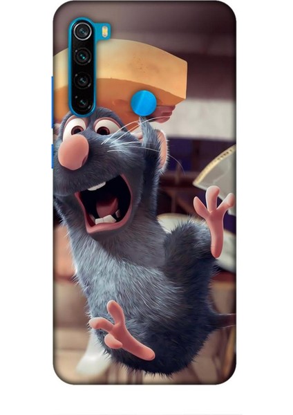 Xiaomi Redmi Note 8 Kılıf Animasyon 14 Ratatuy Gri Cover Kılıf