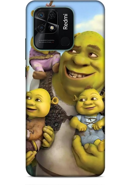 Xiaomi Redmi 10C Kılıf Animasyon 16 Shrek Yeşil Kılıf