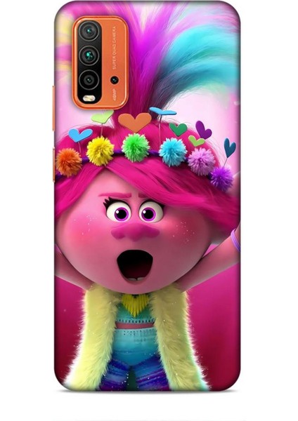 Xiaomi Redmi 9t Kılıf Animasyon 11 Troller Pembe 4K Baskılı Kılıf