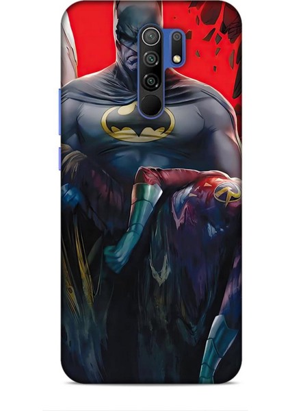Xiaomi Redmi 9 Kılıf Animasyon 8 Batman Siyah Baskılı Kılıf