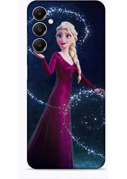 Samsung Galaxy A05S Kılıf Animasyon 3 Frozen Elsa Ülkesi Bordo Arka Kapak