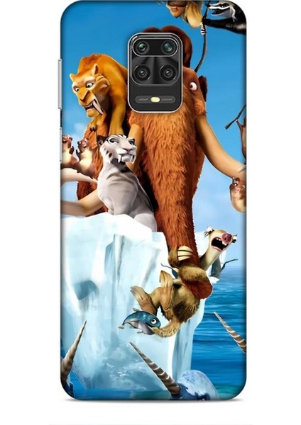 Xiaomi Redmi Note 9s Kılıf Animasyon 15 Buz Devri Kahverengi Kalın Silikon