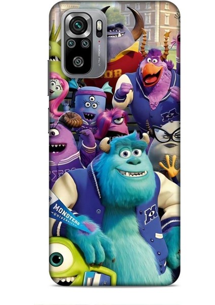 Xiaomi Redmi Note 10S Kılıf Animasyon 20 Sevimli Canavarlar Renkli Kılıf