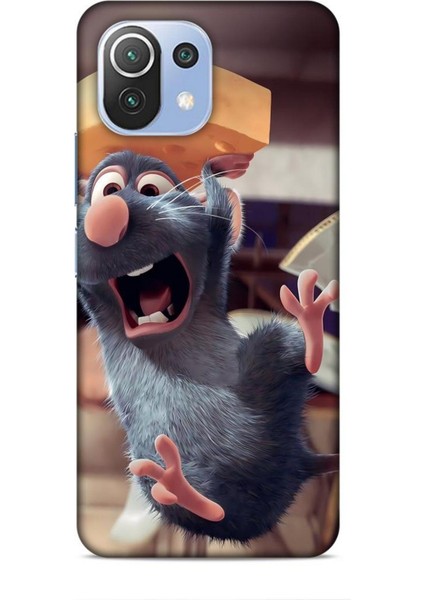 Xiaomi Mi 11 Lite Kılıf Animasyon 14 Ratatuy Gri Cover Kılıf