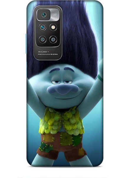 Xiaomi Redmi 10 Kılıf Animasyon 10 Trolls Branch Turkuaz Full Hd Kılıf