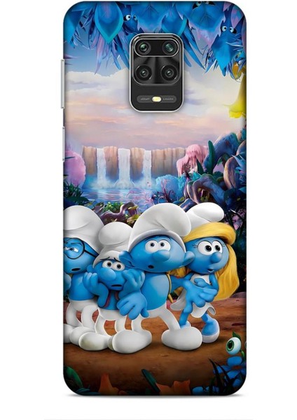 Xiaomi Redmi Note 9s Kılıf Animasyon 29 Şirinler Leke Tutmaz Kapak