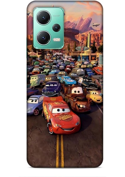 Xiaomi Redmi Note 12 4g Kılıf Animasyon 30 Arabalar Kenarları Şeffaf Kapak