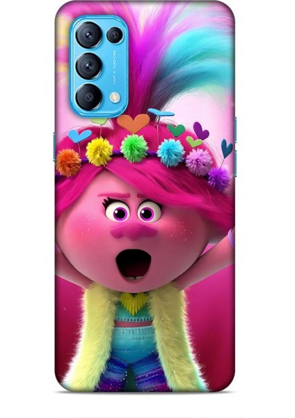 Oppo Reno 5 Kılıf Animasyon 11 Troller Pembe 4K Baskılı Kılıf