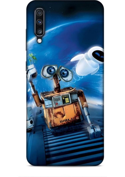 Samsung Galaxy A70 Kılıf Animasyon 12 Wall E Lacivert Tasarım Kılıf