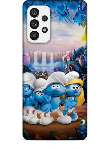 Samsung Galaxy A73 5g Kılıf Animasyon 29 Şirinler Leke Tutmaz Kapak