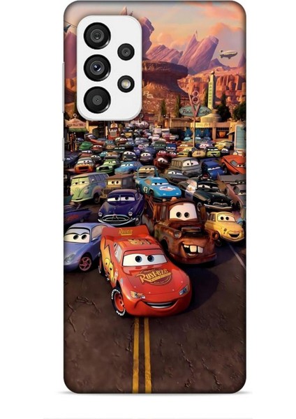 Samsung Galaxy A73 5g Kılıf Animasyon 30 Arabalar Kenarları Şeffaf Kapak