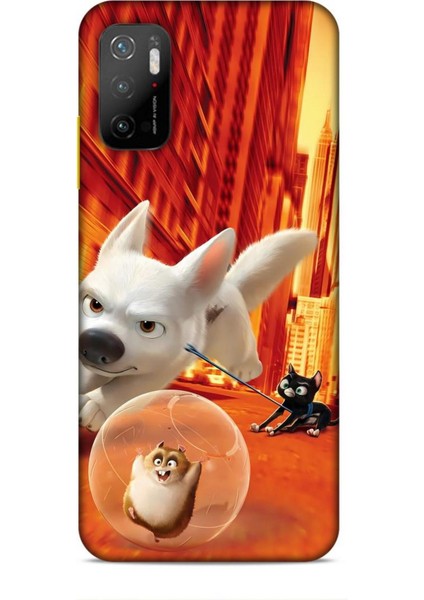 Xiaomi Poco M3 Pro Kılıf Animasyon 28 Bolt Turuncu Iz Bırakmayan Kılıf