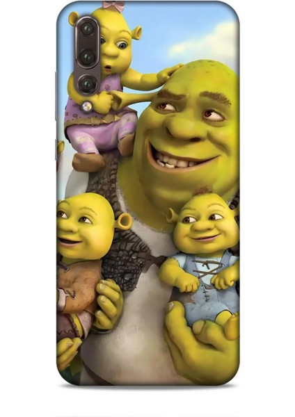 Huawei P20 Pro Kılıf Animasyon 16 Shrek Yeşil Kılıf