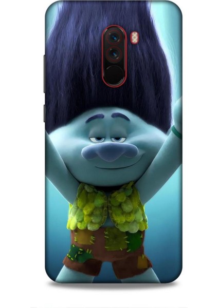Xiaomi Pocophone F1 Kılıf Animasyon 10 Trolls Branch Turkuaz Full Hd Kılıf